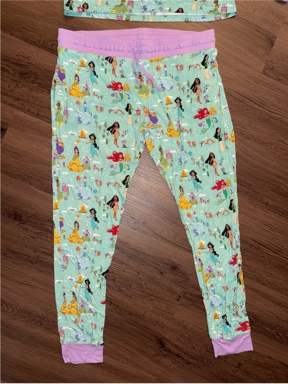 Little Sleepies Disney Princess Lunaluxe Bamboo Pajama Set Women’s Large - Picture 2 of 4